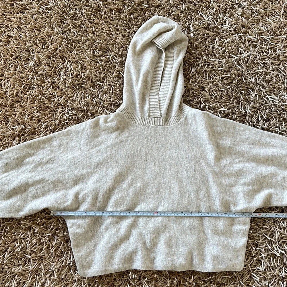 Zara Hooded Knit Sweatshirt Size M - Picture 6 of 10